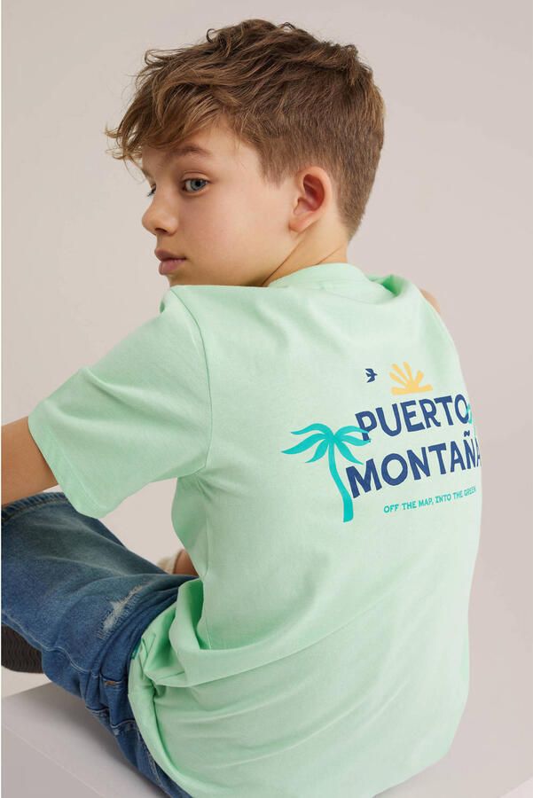 WE Fashion T-shirt met backprint lichtgroen - Foto 3
