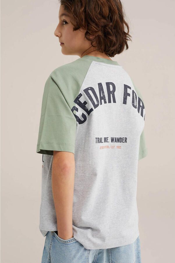 WE Fashion T-shirt met backprint lichtgroen - Foto 2