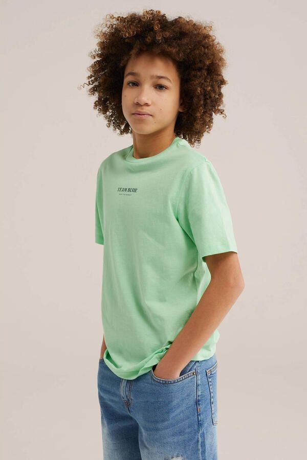 WE Fashion T-shirt met backprint lichtgroen - Foto 3