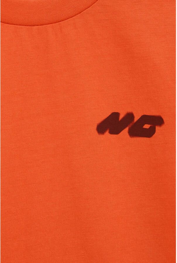 WE Fashion T-shirt met backprint oranje - Foto 2