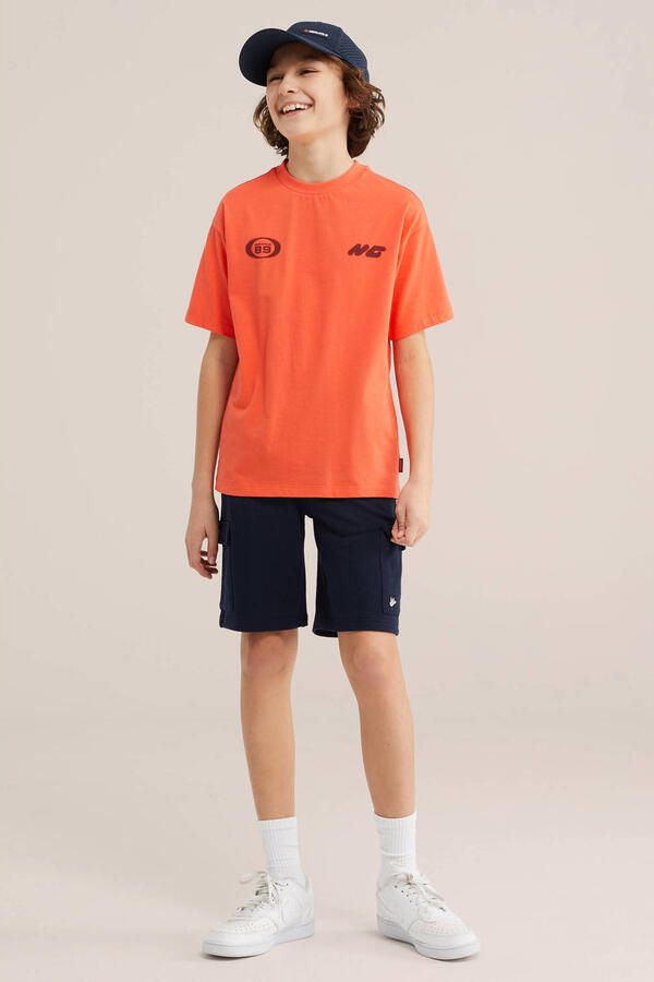 WE Fashion T-shirt met backprint oranje - Foto 3