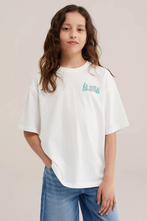 WE Fashion T-shirt met backprint wit