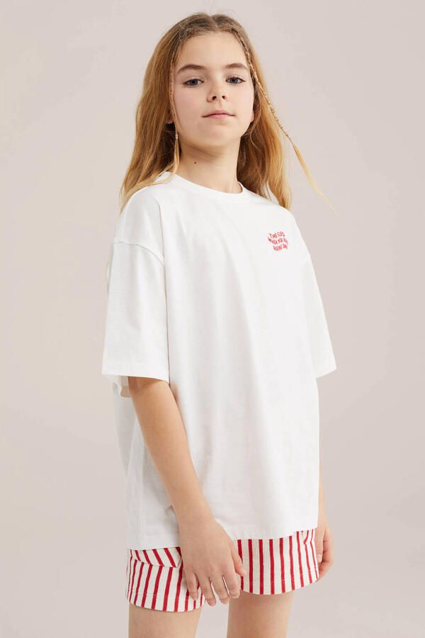WE Fashion T-shirt met backprint wit