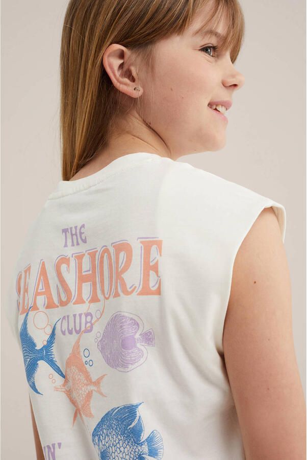 WE Fashion T-shirt met backprint wit - Foto 2