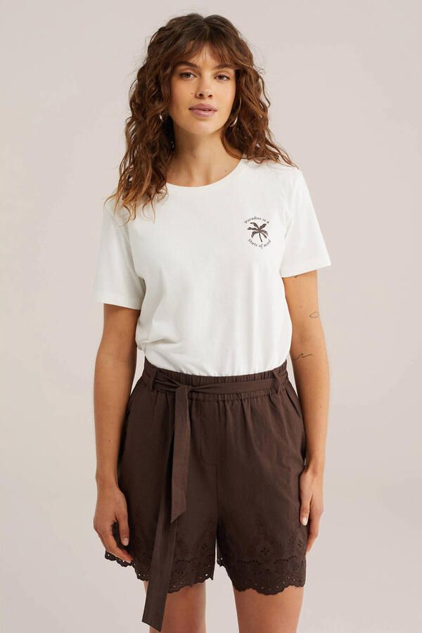 WE Fashion T-shirt met backprint wit