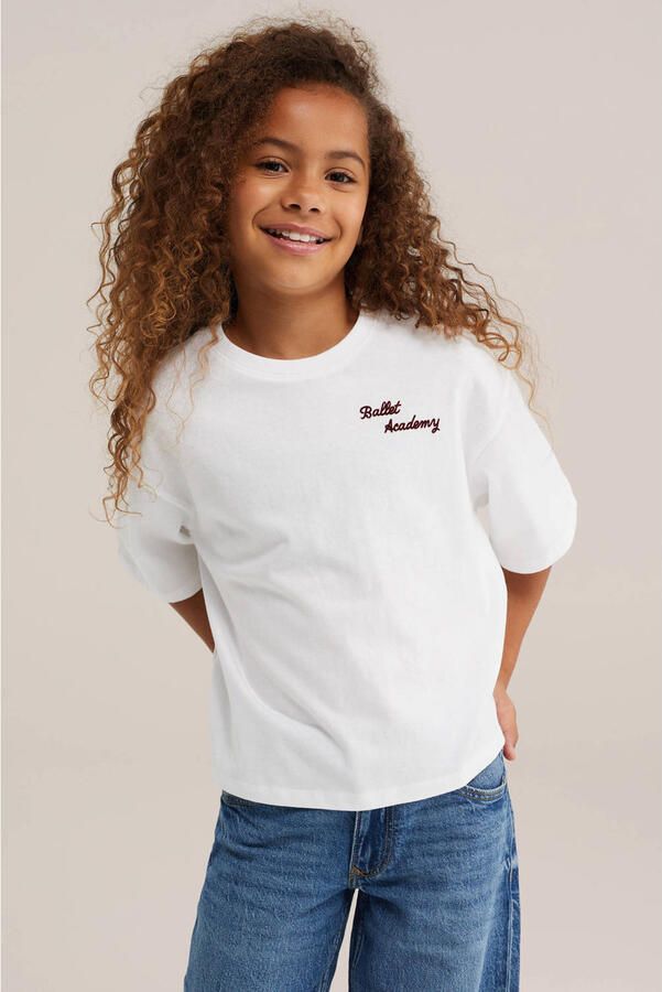 WE Fashion T-shirt met backprint wit