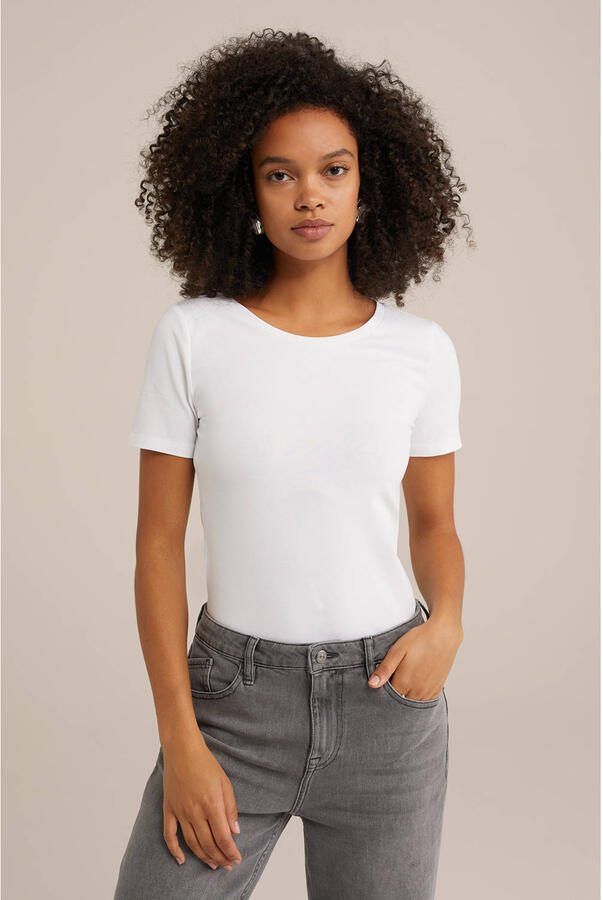 WE Fashion T-shirt met katoen wit - Foto 2