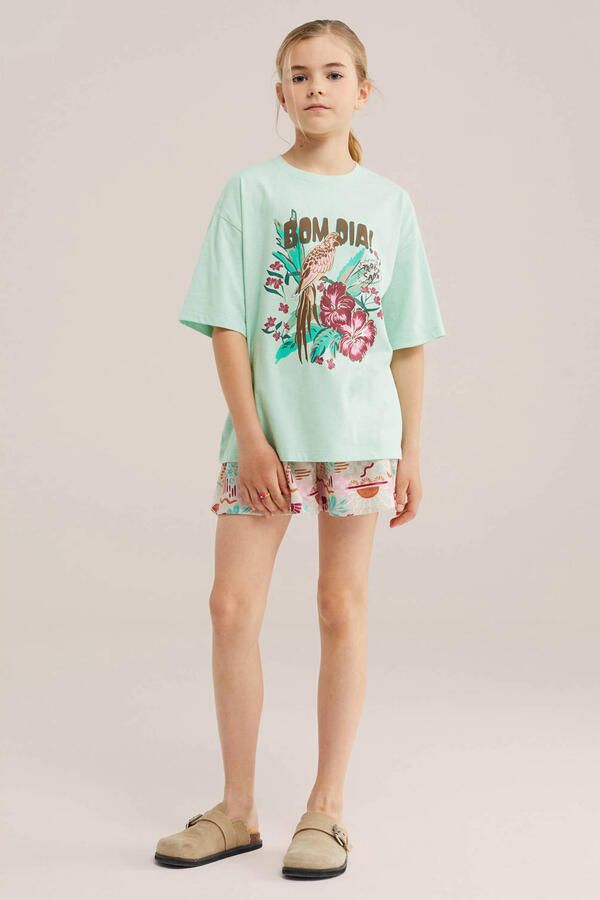 WE Fashion T-shirt met printopdruk mintgroen - Foto 2