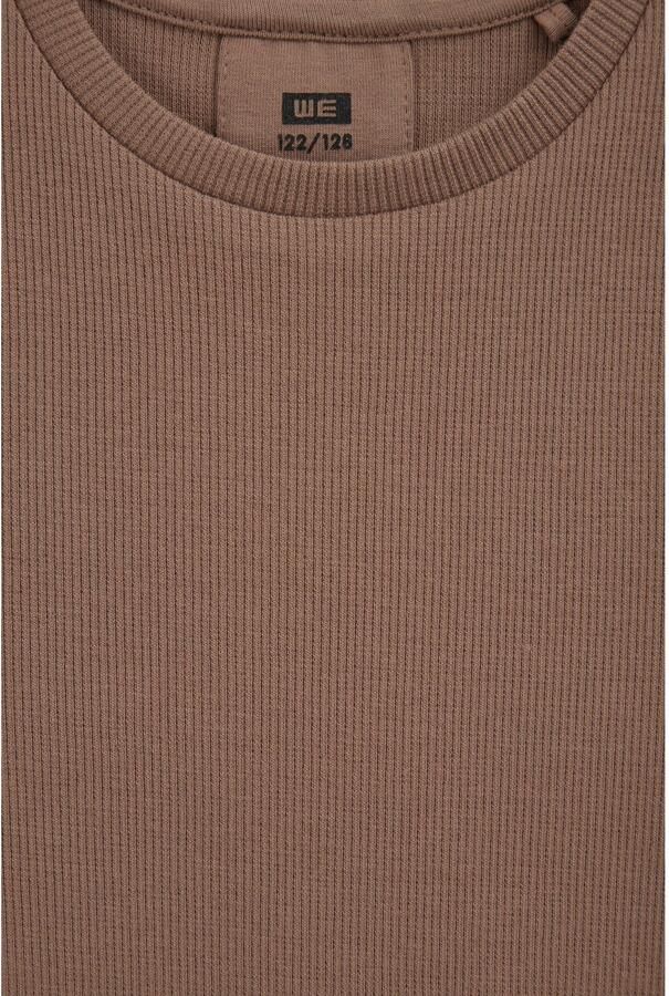 WE Fashion T-shirt met ruches bruin - Foto 2