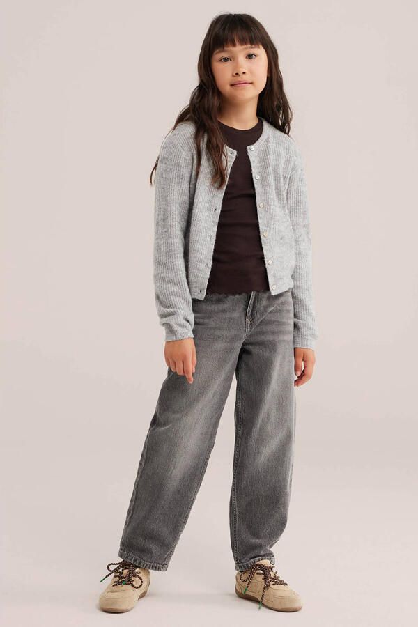 WE Fashion T-shirt met ruches donkerbruin - Foto 2
