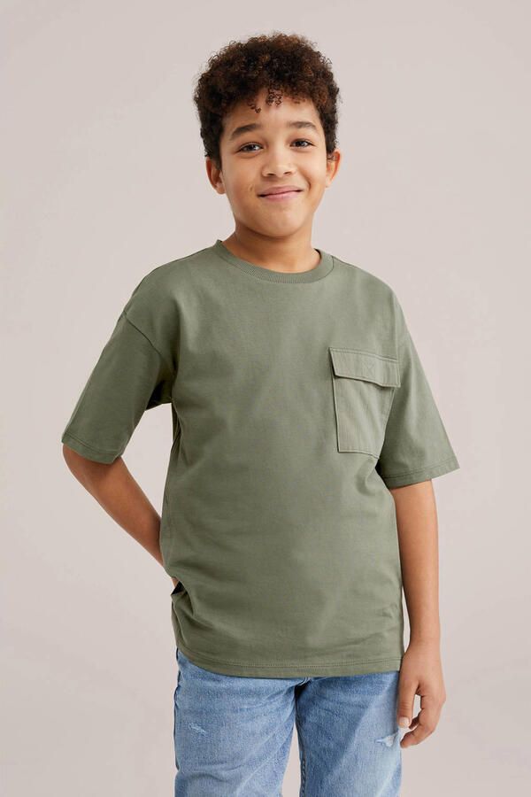 WE Fashion T-shirt olijfgroen