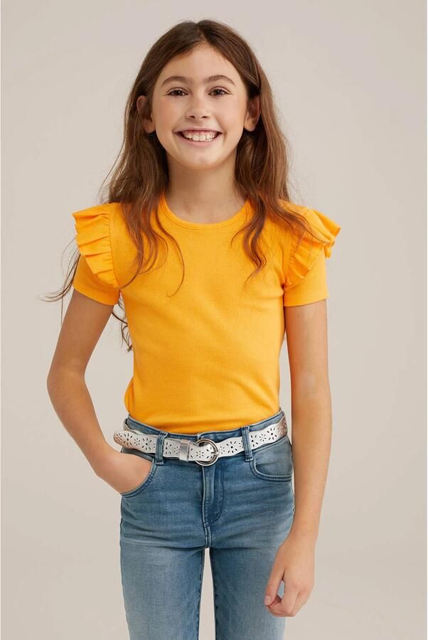 WE Fashion T-shirt oranje