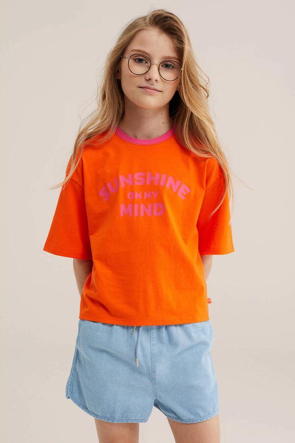 WE Fashion T-shirt oranje