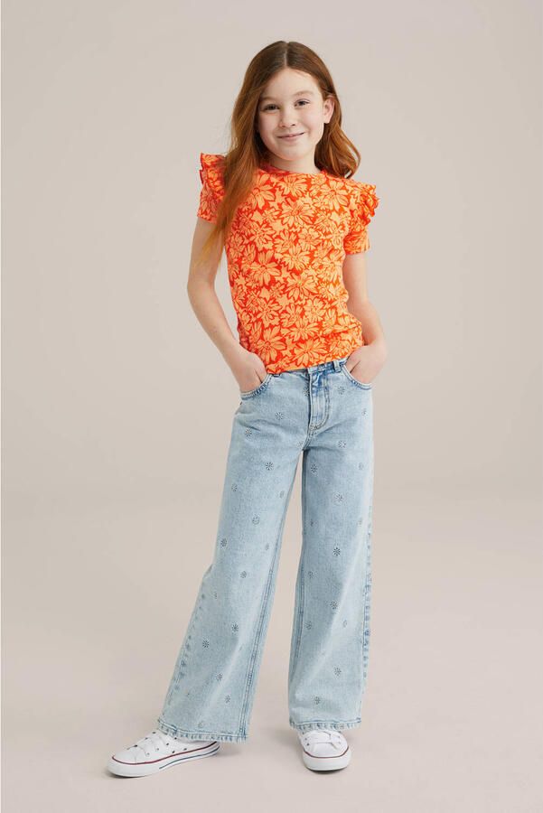 WE Fashion T-shirt oranje geel - Foto 1