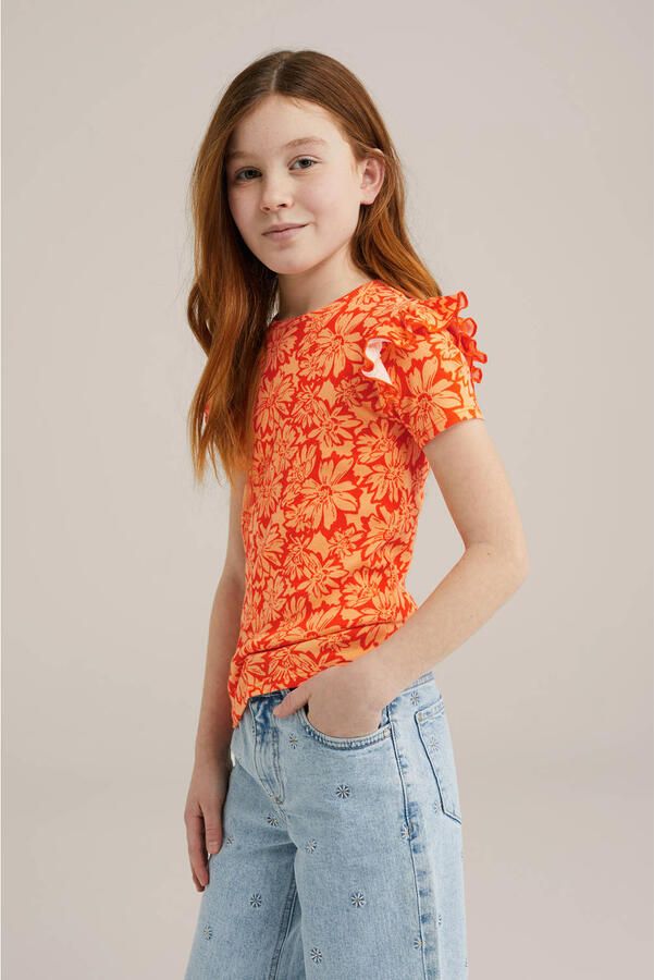 WE Fashion T-shirt oranje geel - Foto 3