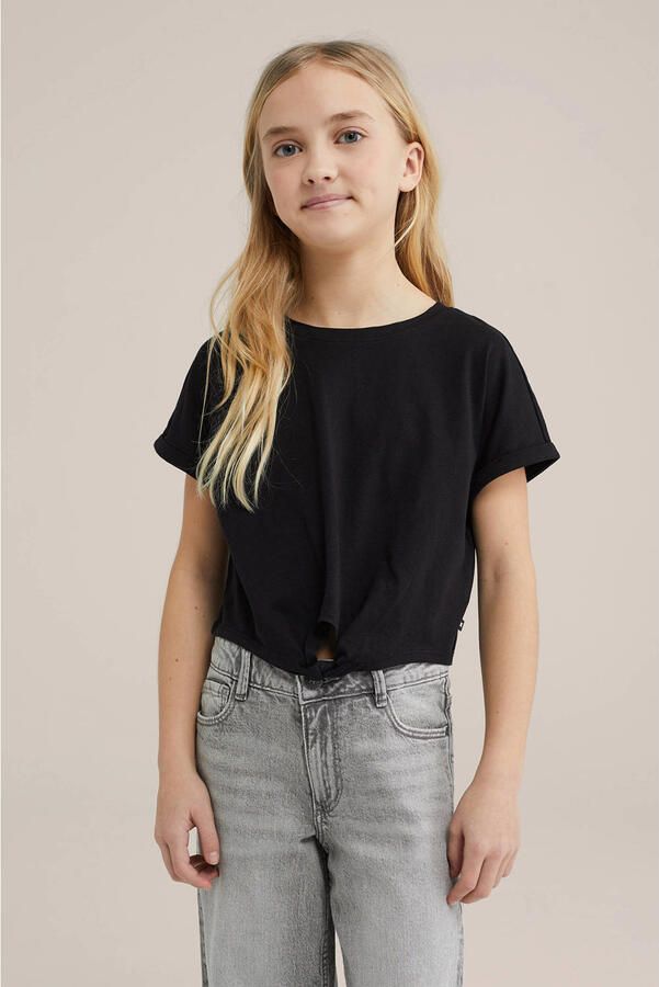 WE Fashion T-shirt (set van 2) donkerblauw zwart - Foto 3