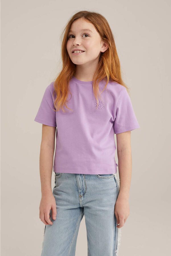 WE Fashion T-shirt (set van 2) lila