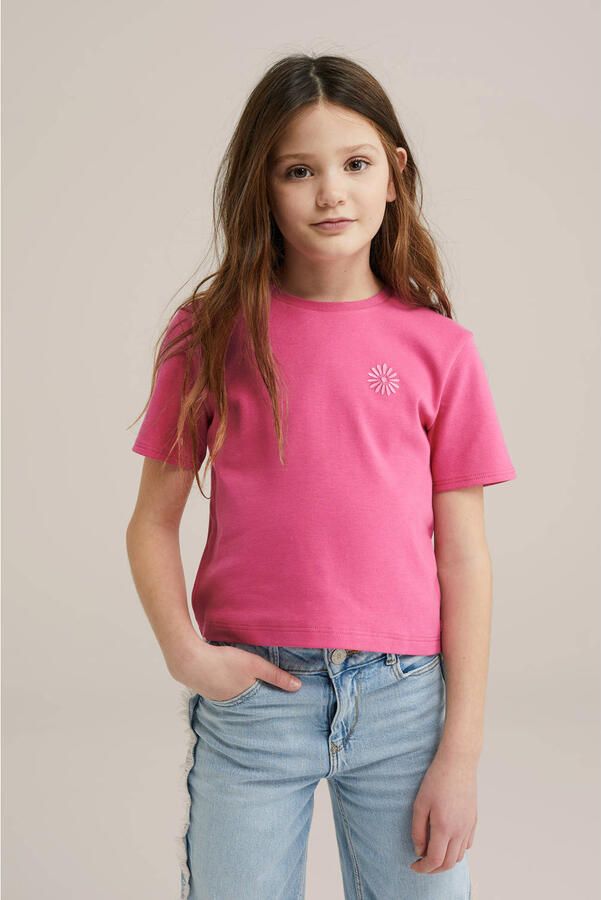 WE Fashion T-shirt (set van 2) roze