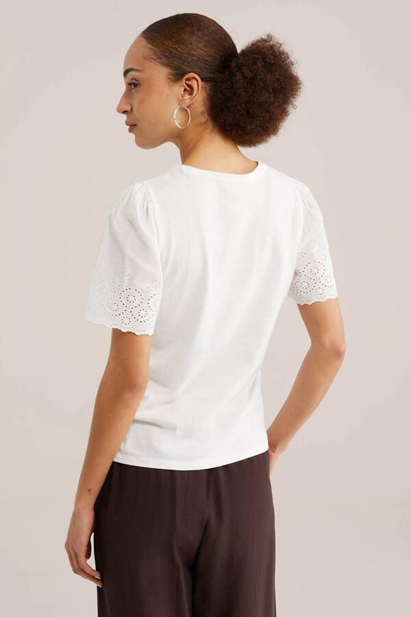 WE Fashion T-shirt wit broderie - Foto 3