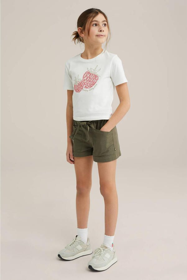 WE Fashion T-shirt wit met glitter - Foto 3