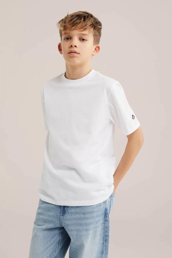 WE Fashion T-shirt wit -set van 2