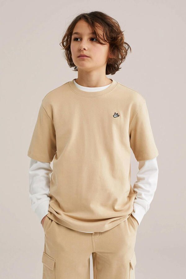 WE Fashion T-shirt zand