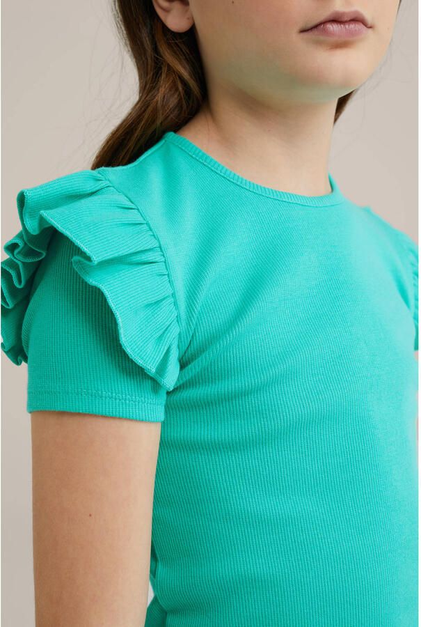 WE Fashion T-shirt zeeblauw - Foto 2