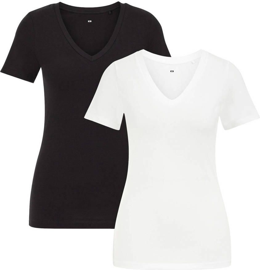 WE Fashion multipack T-shirt zwart