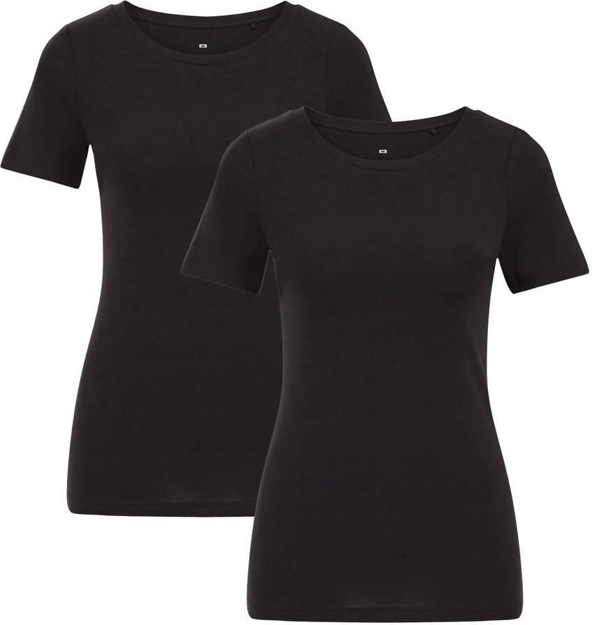 WE Fashion 2 pack T-shirt zwart - Foto 2
