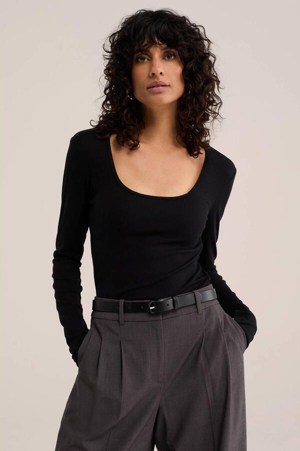 WE Fashion WE STUDIO T-shirt zwart