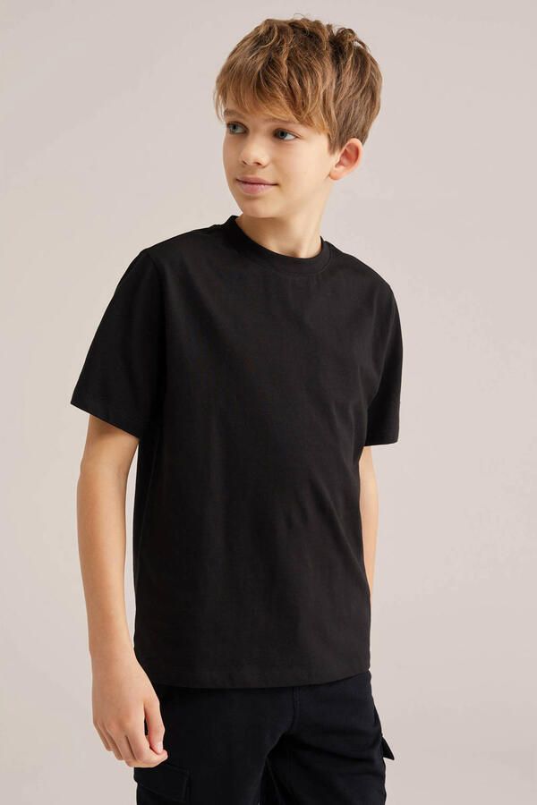 WE Fashion T-shirt zwart (set van 2)