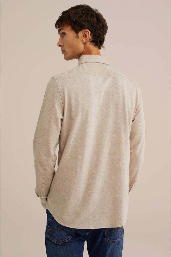 WE Fashion Tall fit casual overhemd beige - Foto 2