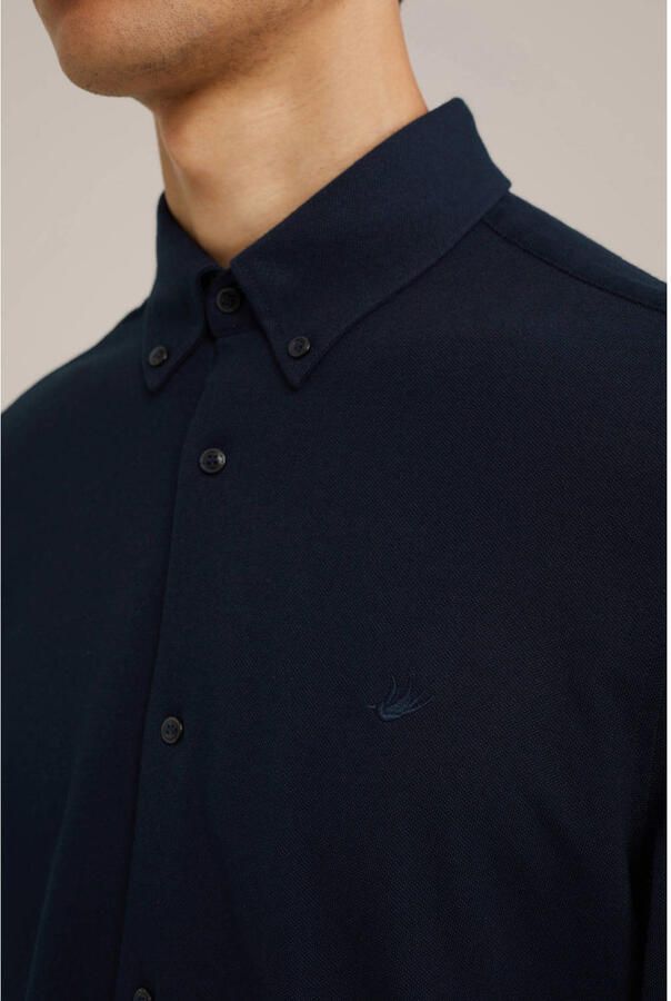 WE Fashion Tall fit casual overhemd donkerblauw - Foto 2