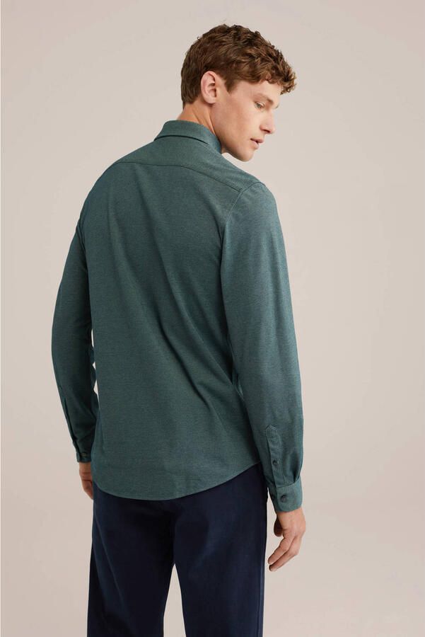 WE Fashion Tall fit casual overhemd donkergroen - Foto 2