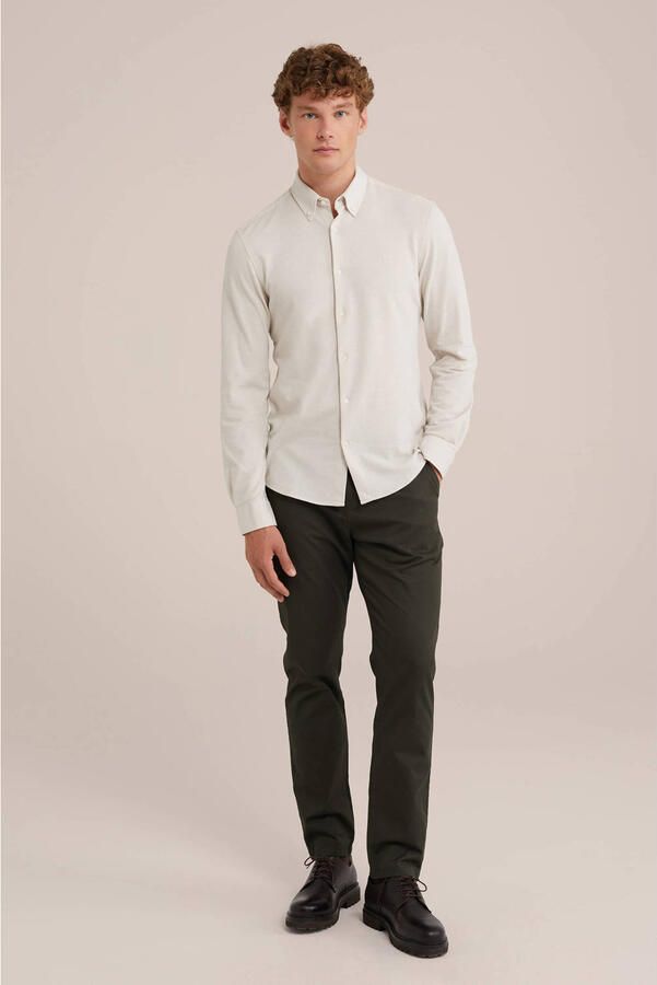 WE Fashion Tall fit casual overhemd ecru - Foto 2