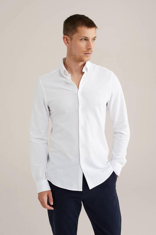 WE Fashion Tall fit casual overhemd wit
