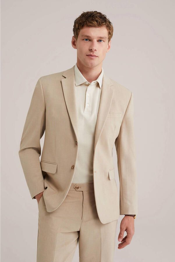 WE Fashion Tall fit colbert beige