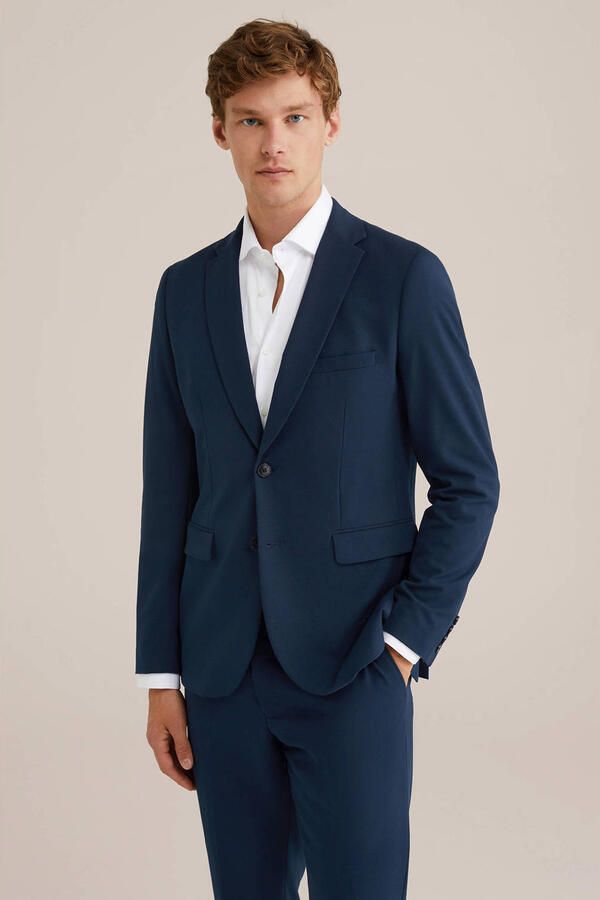 WE Fashion Tall fit colbert donkerblauw - Foto 2