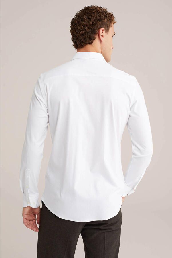 WE Fashion Tall fit slim overhemd wit - Foto 3