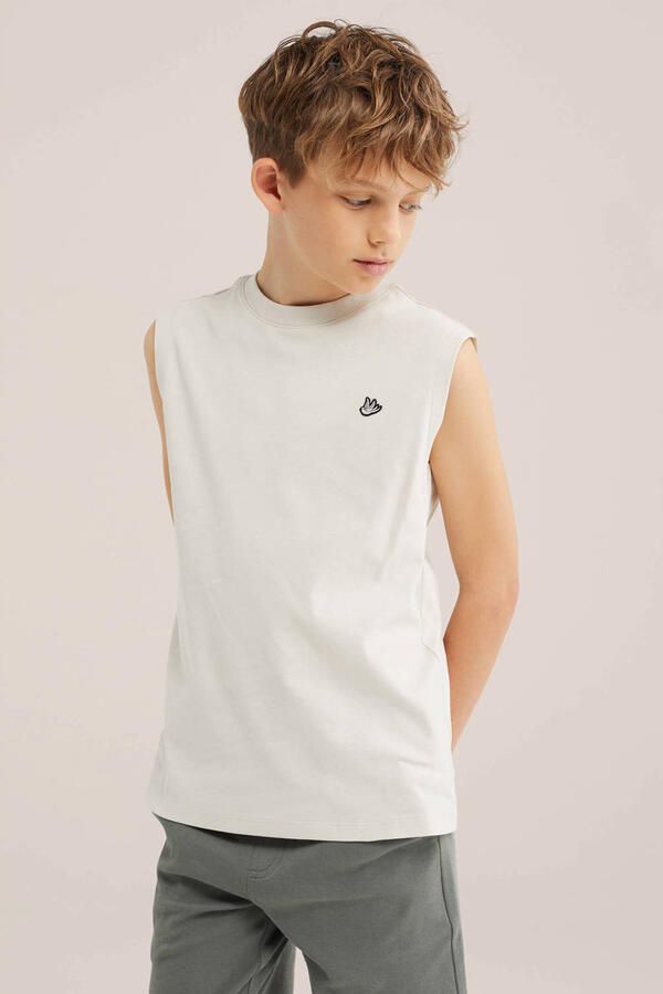 WE Fashion tanktop lichtgrijs