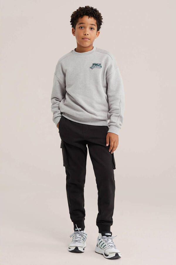 WE Fashion tapered cargobroek zwart - Foto 2