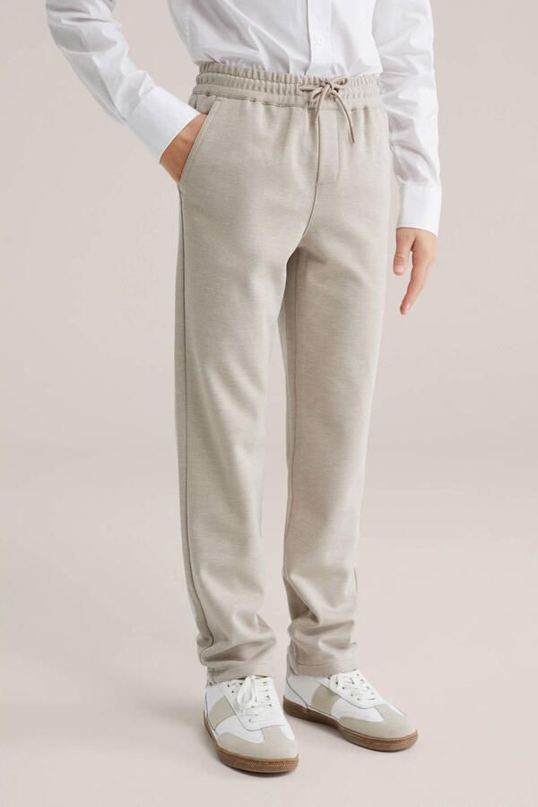 WE Fashion tapered casual broek beige