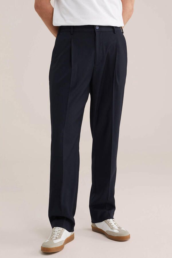 WE Fashion tapered chino donkerblauw - Foto 3