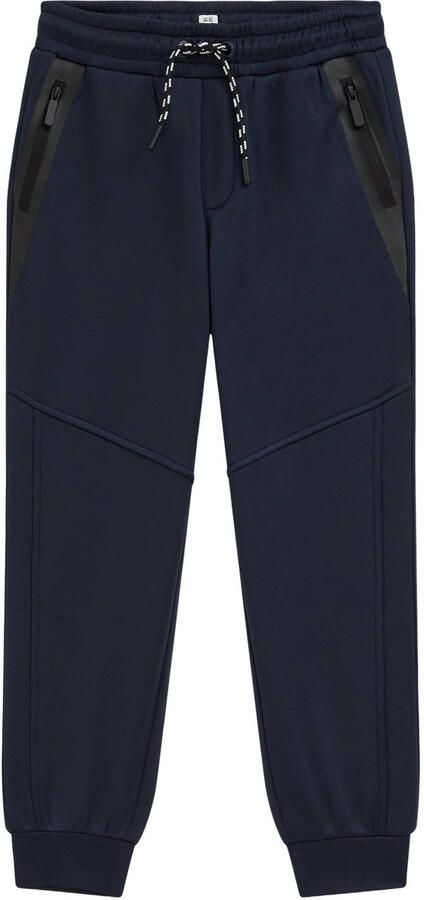 WE Fashion tapered joggingbroek donkerblauw