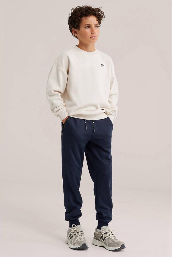 WE Fashion tapered joggingbroek donkerblauw - Foto 2