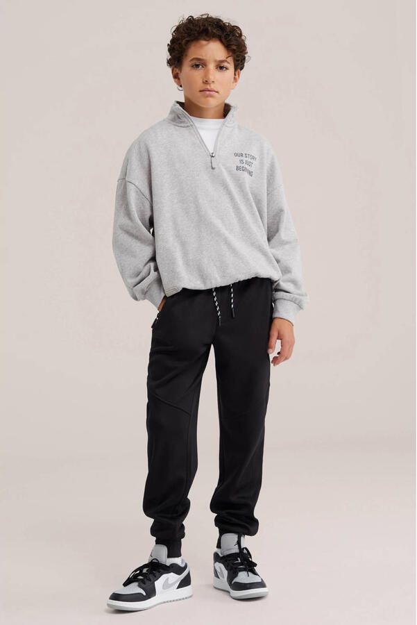 WE Fashion tapered joggingbroek zwart - Foto 3