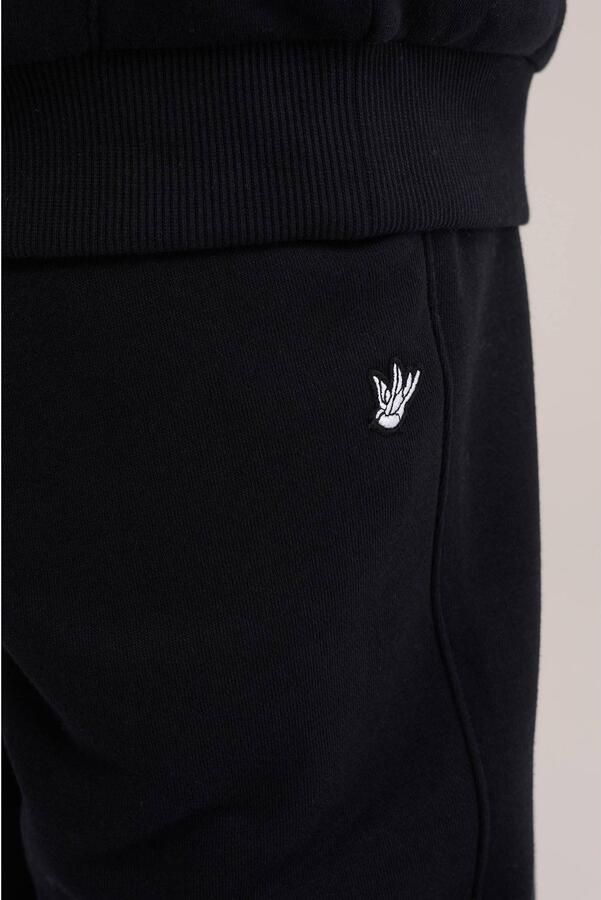 WE Fashion tapered joggingbroek zwart Jongens Katoen Effen - Foto 2