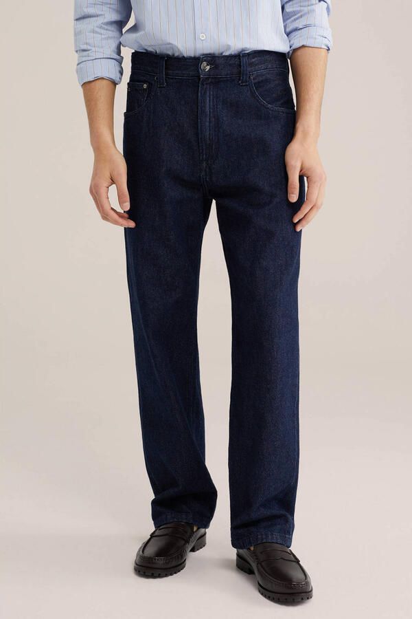 WE Fashion tapered loose fit jeans dark blue denim - Foto 2