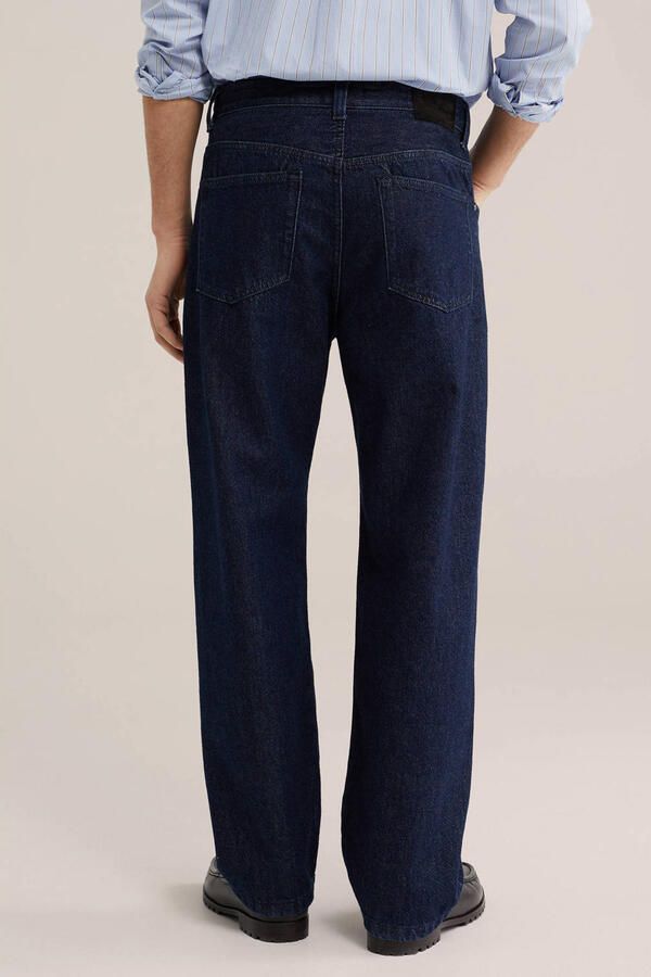 WE Fashion tapered loose fit jeans dark blue denim - Foto 3