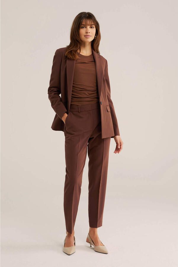 WE Fashion tapered pantalon bruin - Foto 2